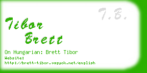 tibor brett business card